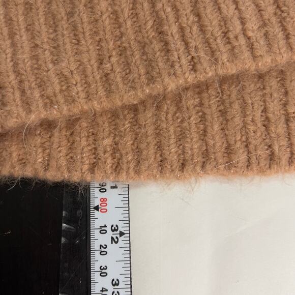 Zara S Womens Oversized Chunk Slouchy Sweater Open Back Camel Cozy Lounge - Picture 8 of 11